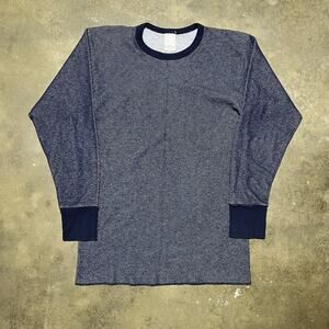 Vintage 90s Indera Blue Blend Long Sleeve Thermal Shirt